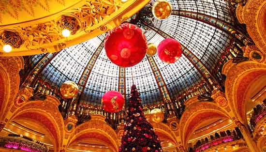 Galerie Lafayette Christmas Paris france 