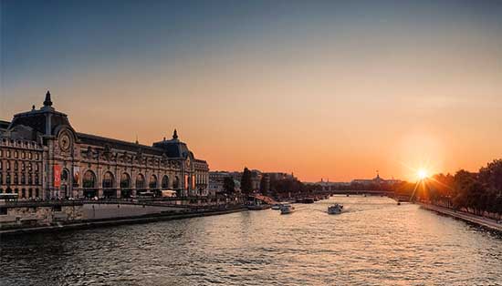 Paris seine sunset beautiful 