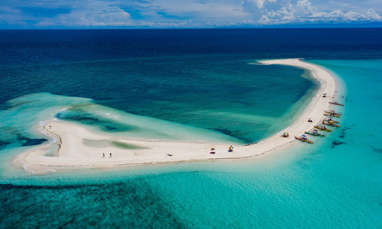 Sand bar white Island in Camiguin