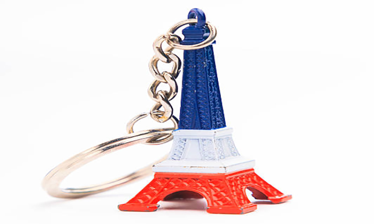 Eiffel Tower Key Chains Colored