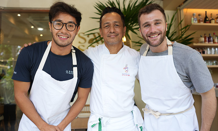 Chef Sau Del Rosario and 2 French in Manila