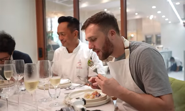 Chef Sau Del Rosario and 2 French in Manila